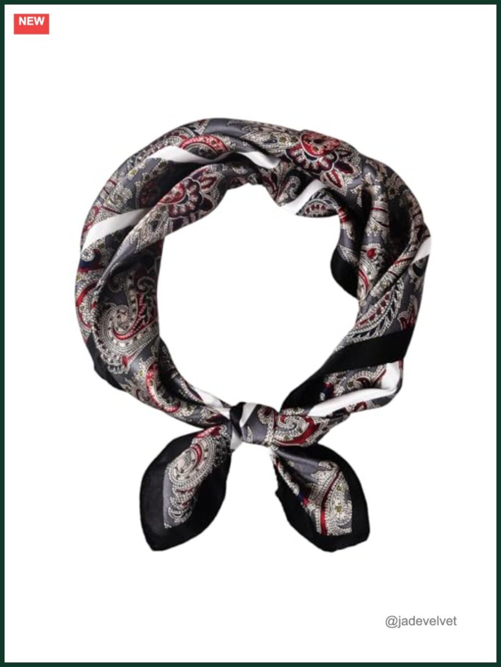 100% Mulberry Silk 21" Square Scarf Neckerchief